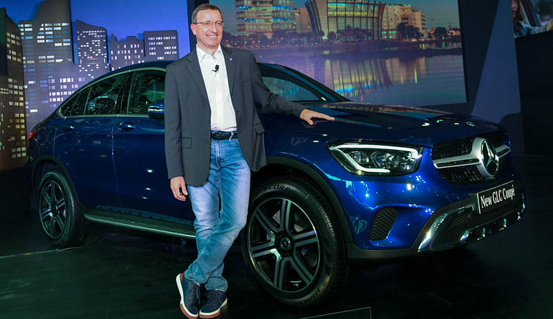 Martin Schwenk Managing Director and CEO, Mercedes-Benz India, launch New GLC Coupe in Bengaluru on Tuesday. Credit: DH Photo/B H Shivakumar