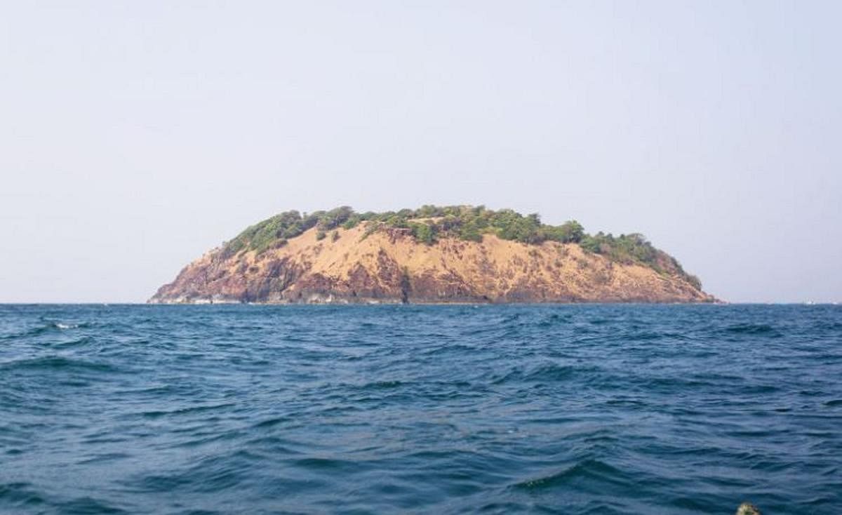 Nethrani Island off the Uttara Kannada Coast, which is known for its corals.