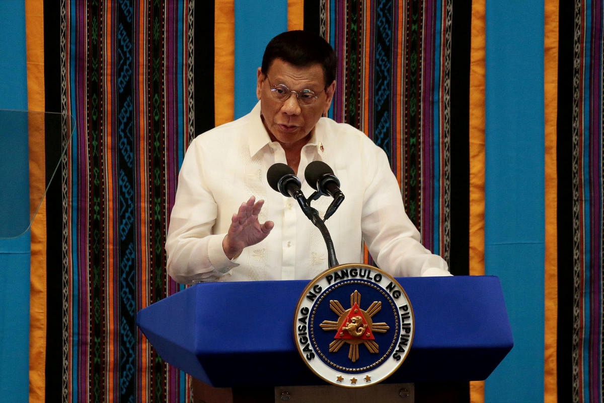Duterte also approved a month of school closures, ban on mass gatherings and a prohibition on the entry of foreigners from places where the contagion is spreading. Reuters file photo