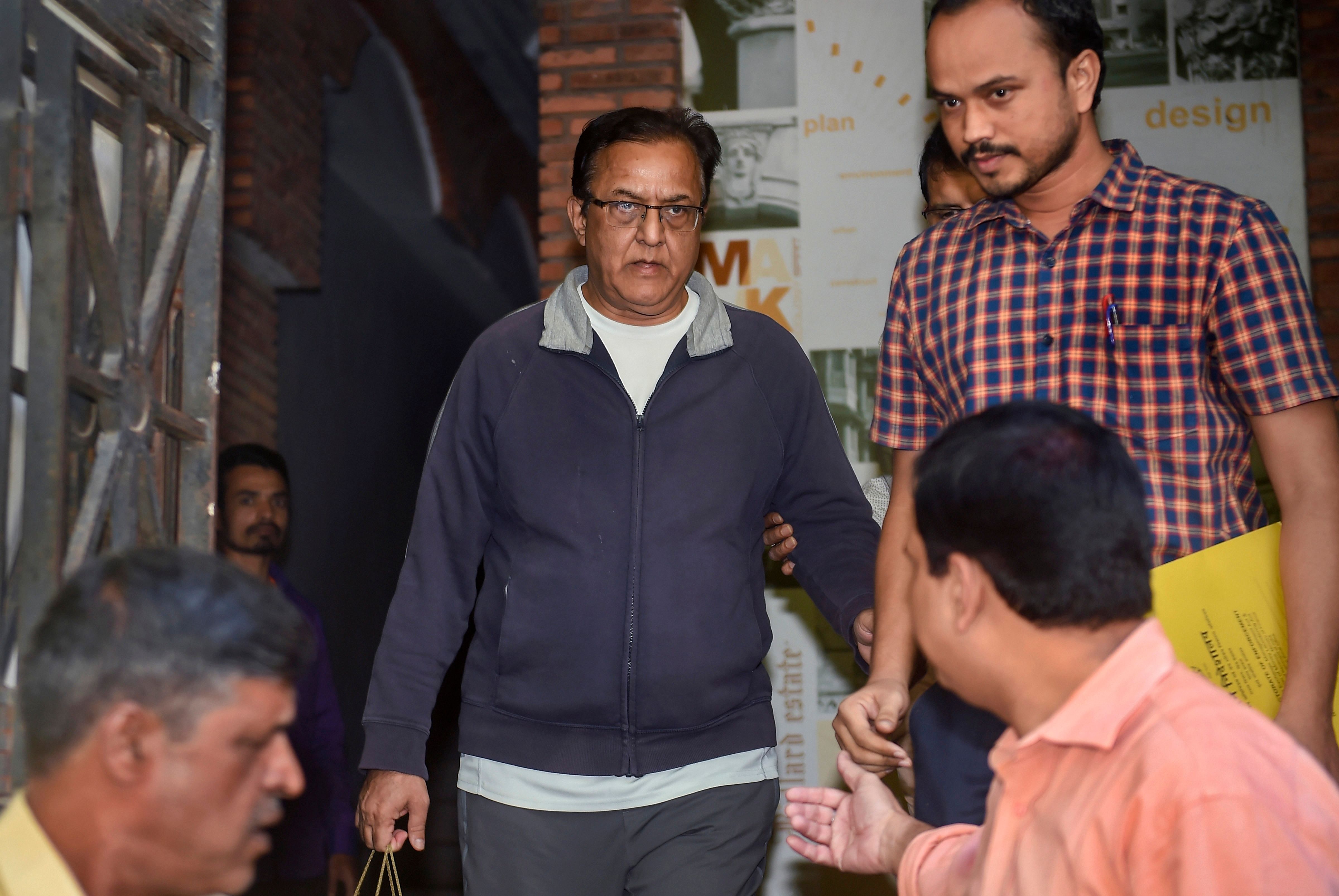 Yes Bank founder Rana Kapoor being taken to court for a hearing in connection with money laundering charges, in Mumbai. (PTI Photo)