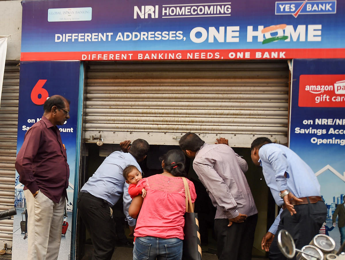 The central bank on Thursday imposed a moratorium on the capital-starved Yes Bank, capping withdrawals at Rs 50,000 per account and superseded the board of the private sector lender with immediate effect. (PTI Photo)