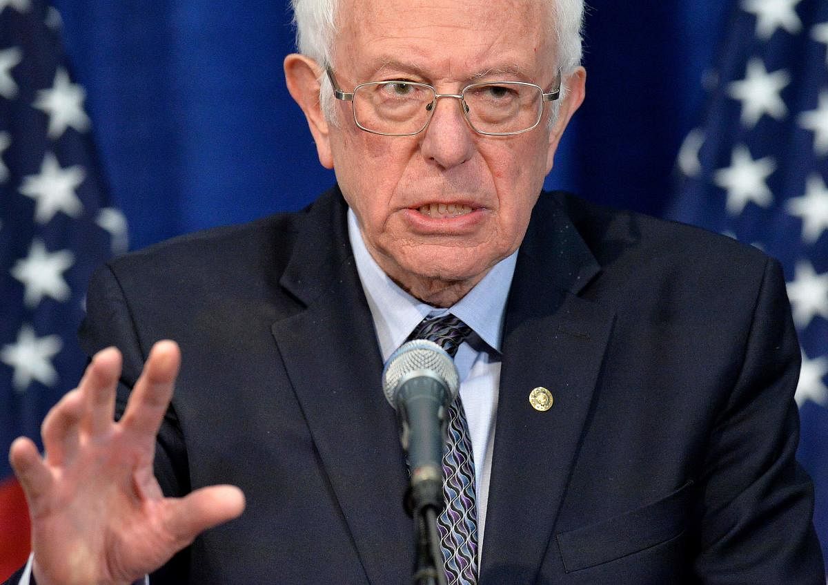 US Democratic presidential candidate Senator Bernie Sanders. Credit: AFP File Photo