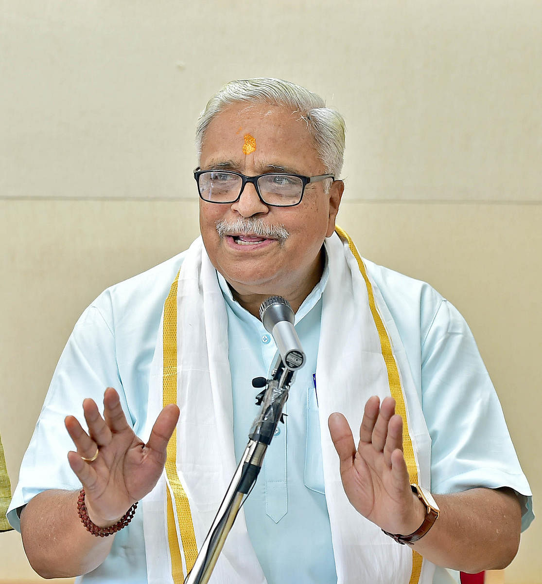 RSS Sarakaryavah (General Secretary) Suresh (Bhaiyyaji) Joshi. Credit: DH Photo