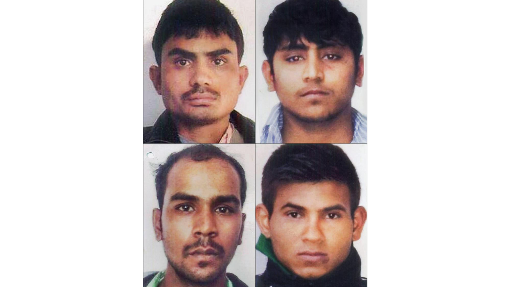 Nirbhaya gang rape case convicts, clockwise from top left, Akshay Thakur, Pawan Gupta,Vinay Sharma and Mukesh Singh. They are scheduled to be hanged on Friday morning, March 20 , 2020. (PTI Photo)