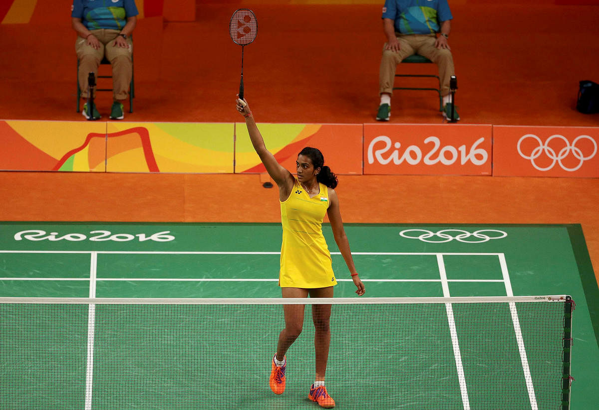 File Photo of P.V. Sindhu (IND), during her 2016 Rio Olympics Badminton Women's Singles Gold Medal Match, Rio de Janeiro. (Reuters Photo)