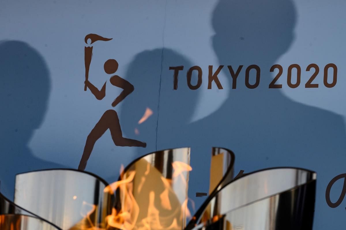 The logo for the Tokyo 2020 torch relay (AFP Photo)