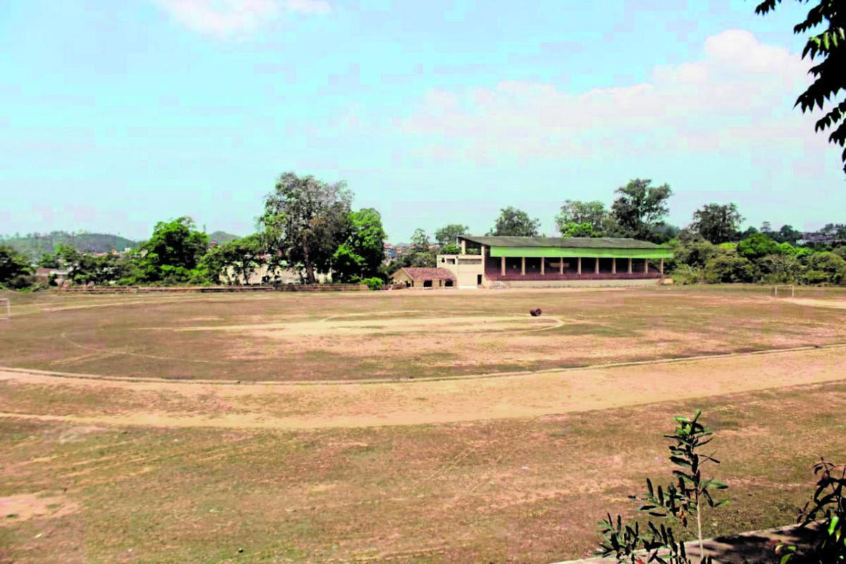 General Thimmayya Stadium, a multi-purpose facility, in Madikeri wears a deserted look.