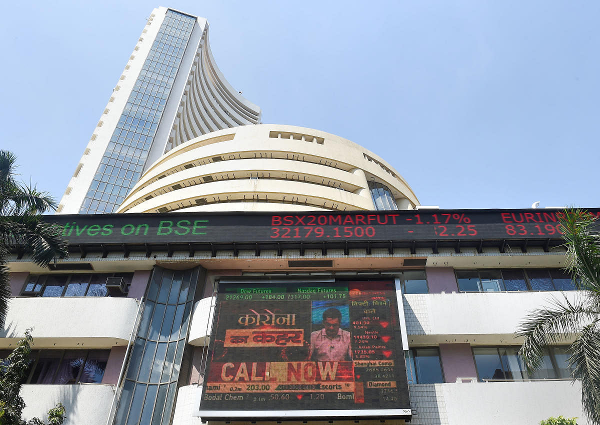The 30-share BSE barometer Sensex plunged 1,375.27 points or 4.61 per cent to close at 28,440.32