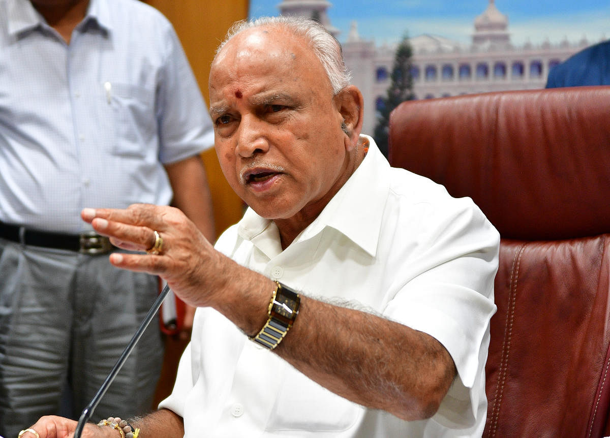 Karnataka Chief Minister BS Yediyurappa. (DH Photo)