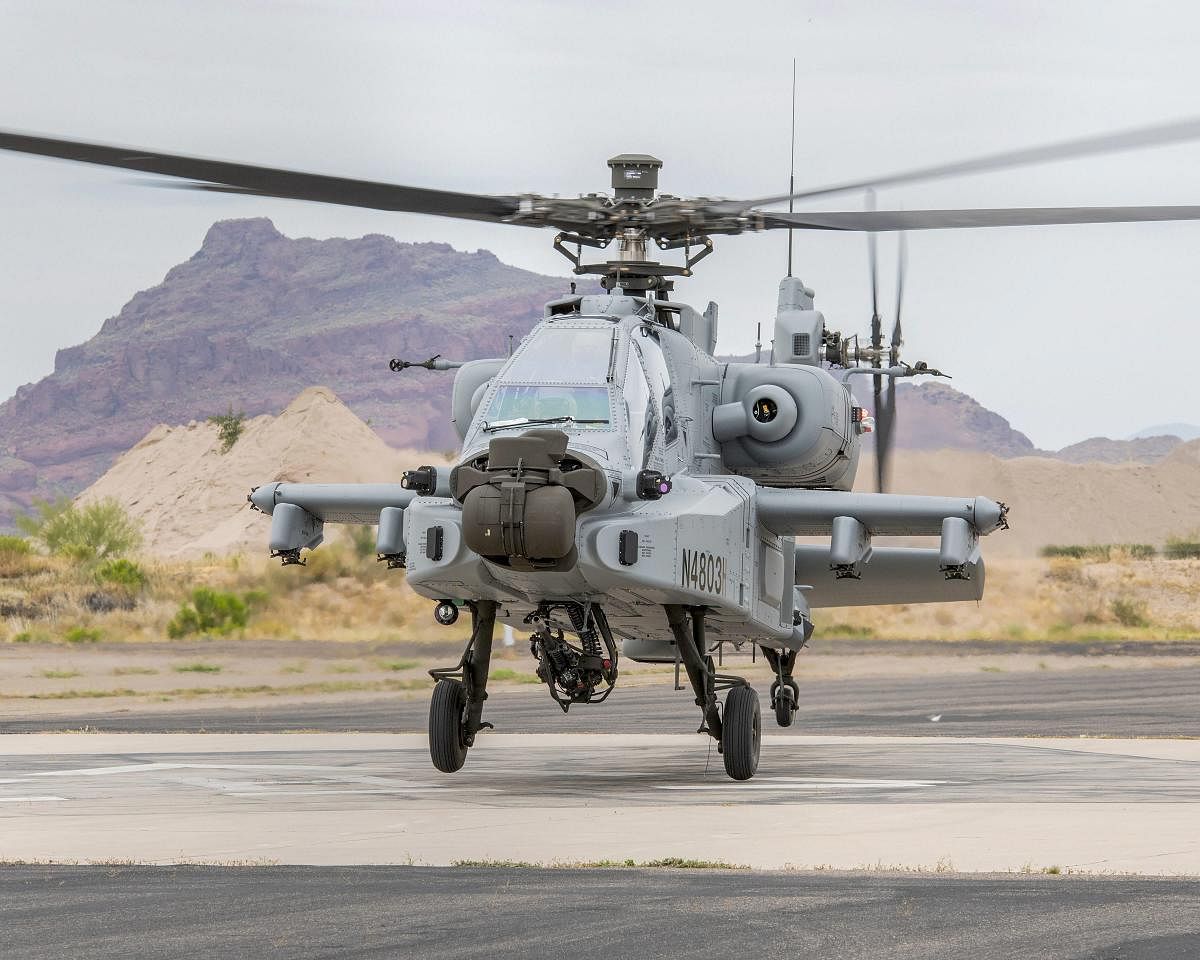In a major boost to the Indian Air Force's combat capabilities, eight US-made Apache AH-64E attack helicopters are set to be inducted into the IAF on September 3. (PTI Photo)