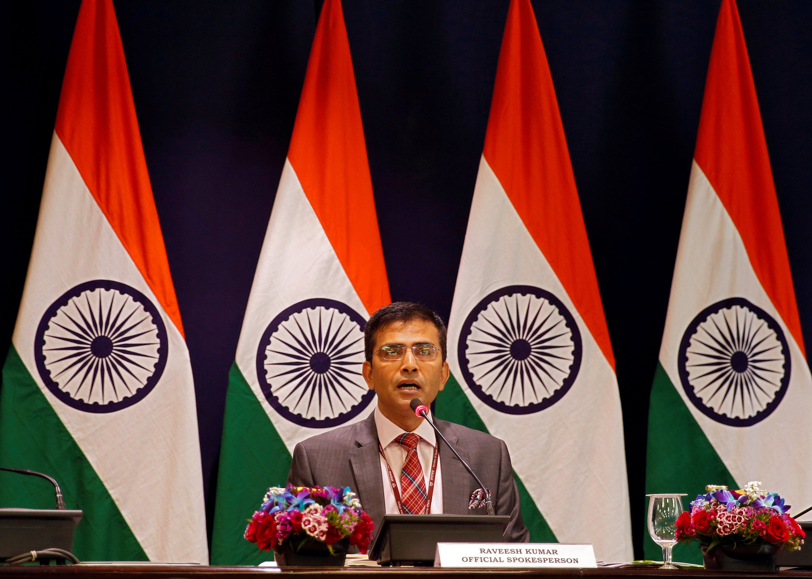 Spokesperson of the Ministry of External Affairs Raveesh Kumar. (Reuters Photo)