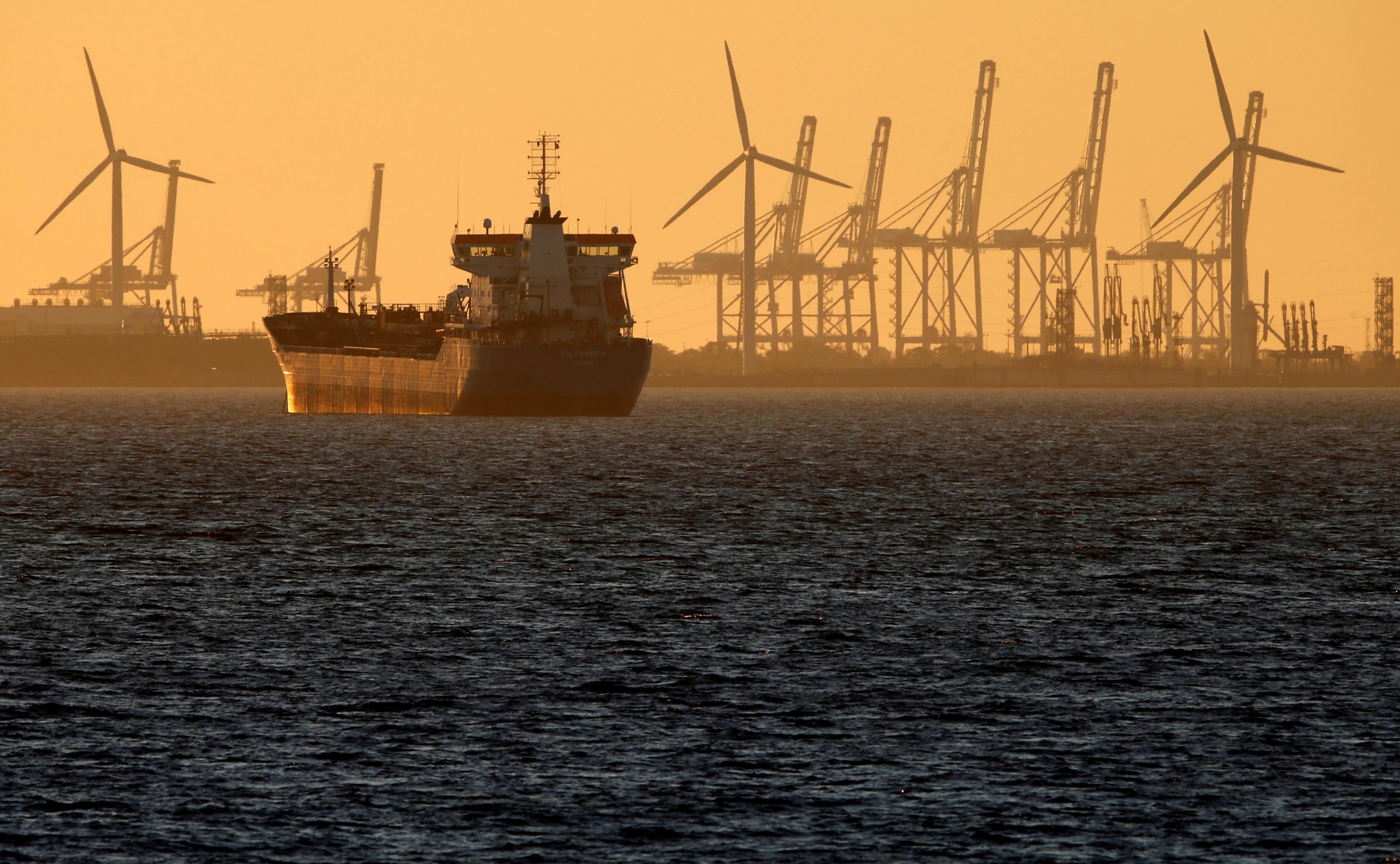 An oil tanker is seen at sunset/ Representative photo. (Credit: Reuters)