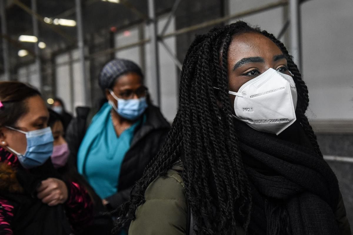 Mt. Sinai medical workers attends a protest on April 3, 2020 in New York City. Medical workers are protesting the lack of personal protective equipment during a surge in coronavirus cases. Credit: AFP Photo