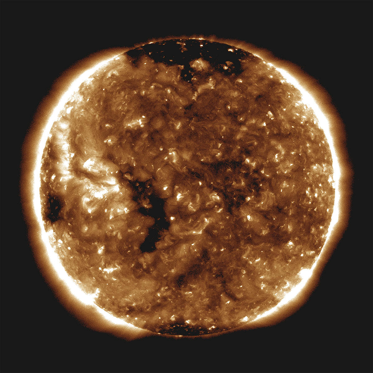 NASA's Parker Solar Probe observed a slow solar wind flowing out from the small coronal hole.