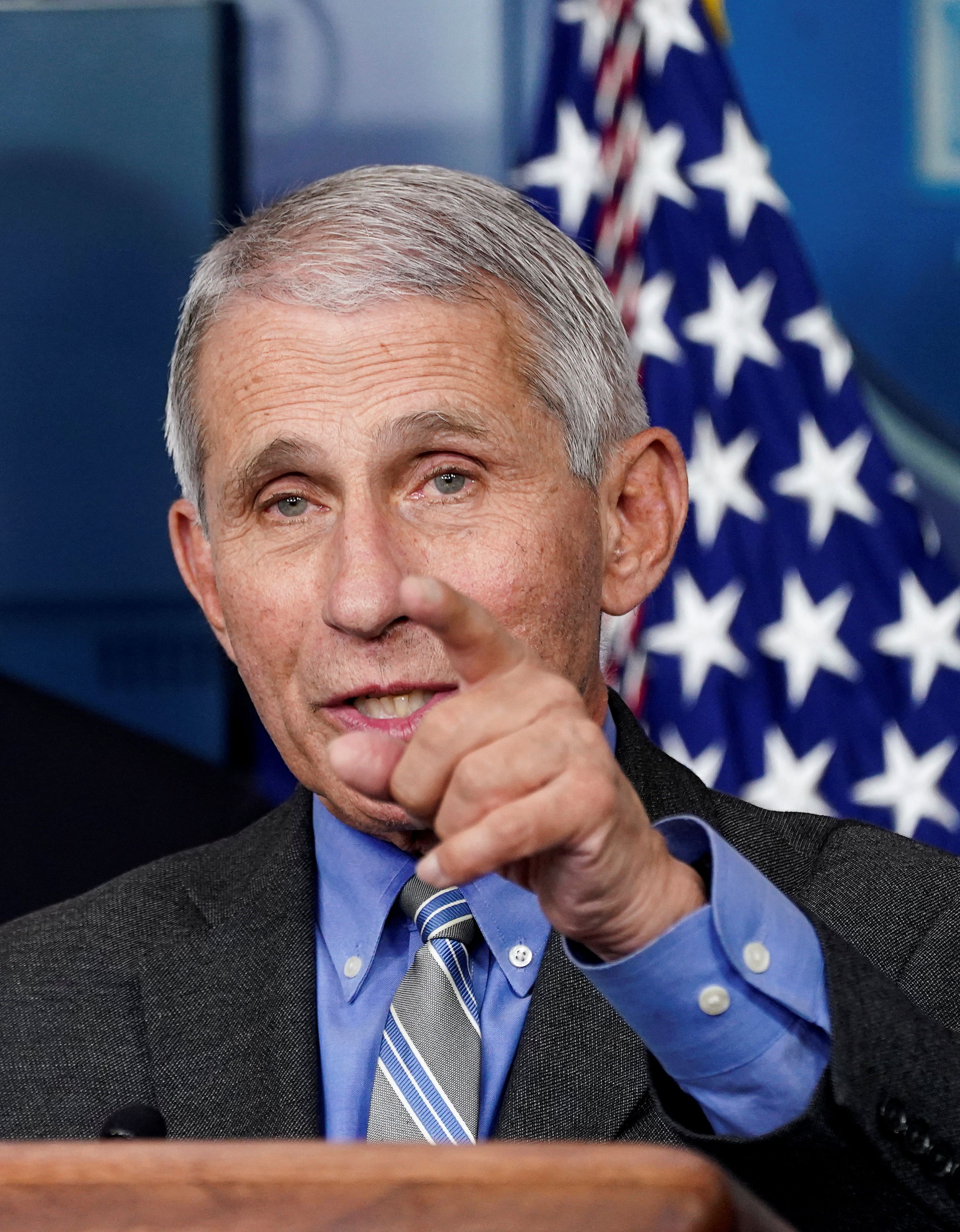 Dr. Anthony Fauci attends daily coronavirus response briefing at the White House. (Reuters Photo)