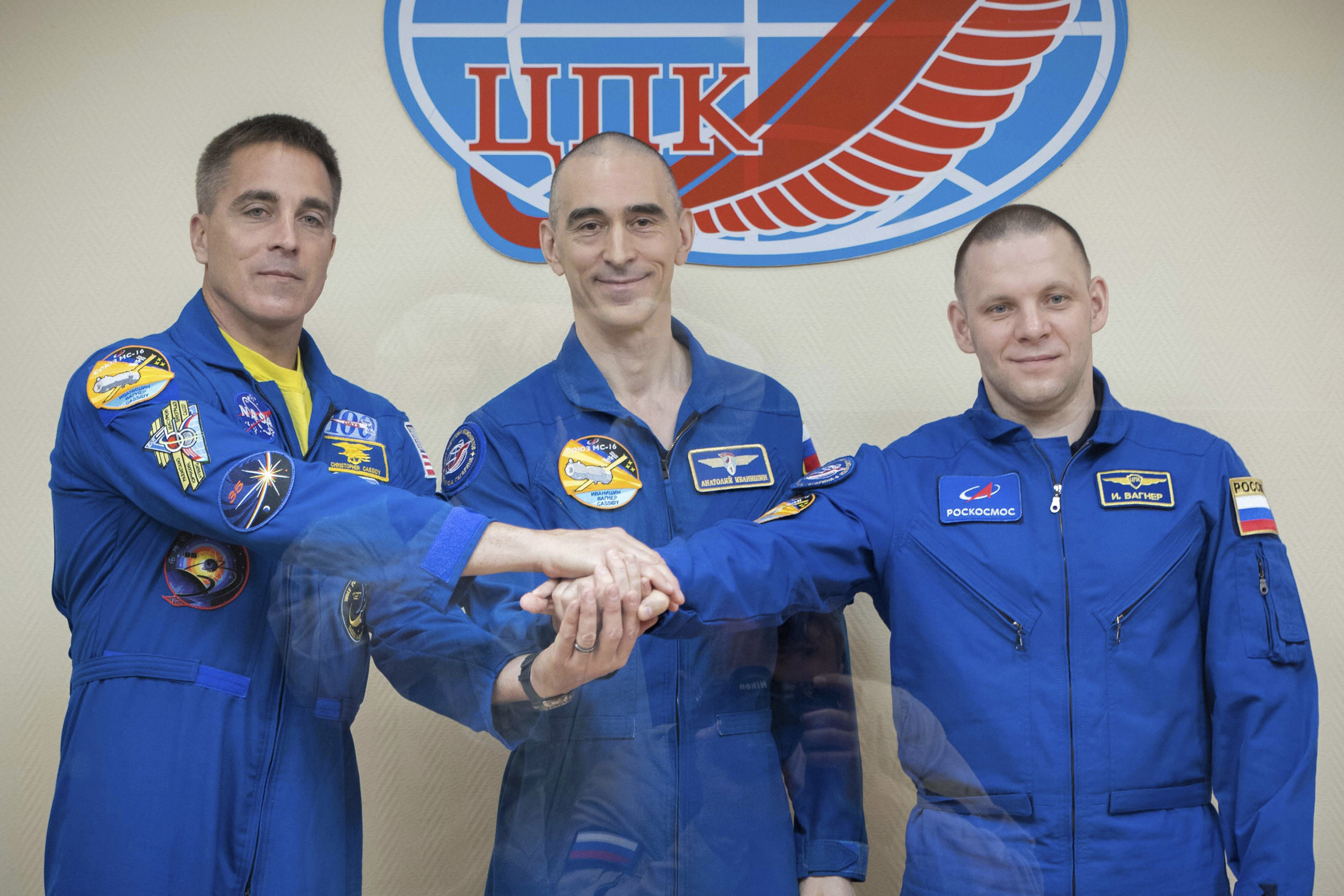 Cassidy, 50, admitted the crew had been affected by their families not being unable to be in Baikonur for their blastoff to the ISS. (Credit: AP Photo)