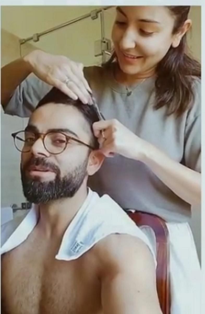 Celebrities such as Virat Kohli have resorted to at-home haircuts. He was seen getting a trim from his wife Anushka Sharma in a video she posted on Instagram.