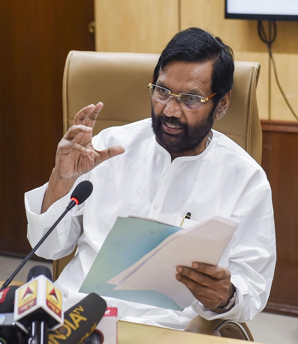  Minister for Consumer Affairs, Food and Public Distribution Ram Vilas Paswan (PTI Photo)