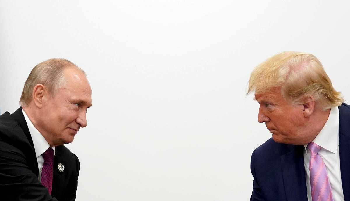 U.S. President Donald Trump and Russian President Vladimir Putin. Credit: Reuters File Photo