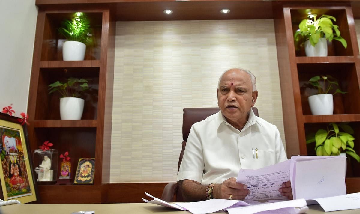 Karnataka Chief Minister B S Yediyurappa. (PTI Photo)