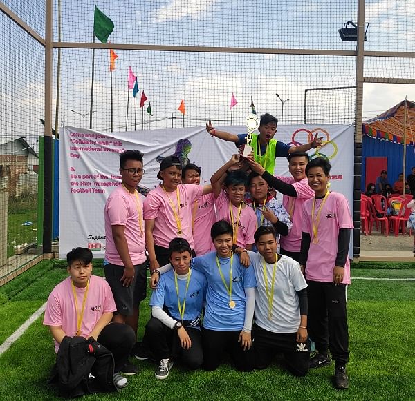 All transgender football team in Imphal on March 8. (Photo credit: Ya All NGO, Imphal) 