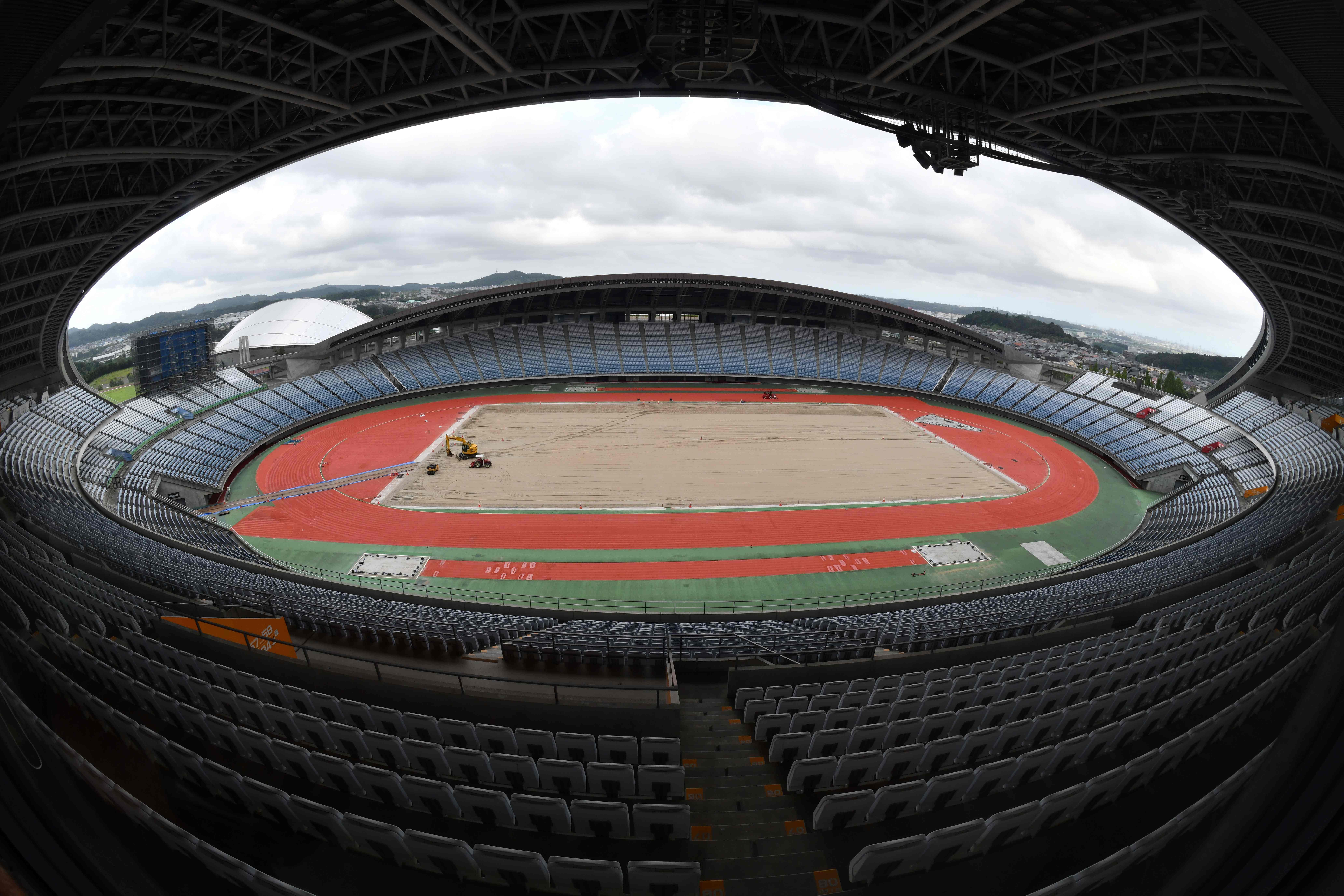 This file photo taken on September 14, 2019 shows Miyagi Stadium, a football venue for the Tokyo 2020 Olympic Games. (Credit: AFP)