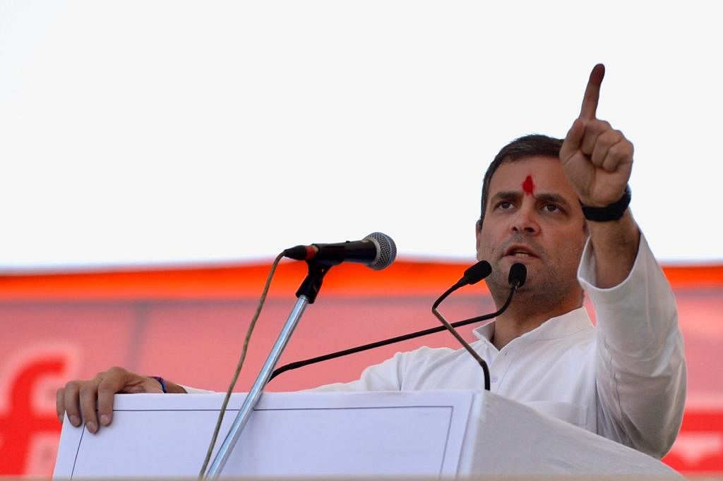 Congress president Rahul Gandhi on Saturday said the Indian Air Force defends the country, but Prime Minister Narendra Modi "snatched" Rs 30,000 crore from the force. Picture courtesy Twitter