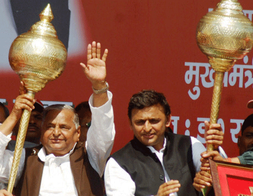 Four months after its worst-ever defeat in Uttar Pradesh, the Samajwadi Party (SP) made a stunning comeback winning eight of 11 Assembly seats besides retaining the Mainpuri Lok Sabha seat where byelections were held on Saturday. PTI file photo