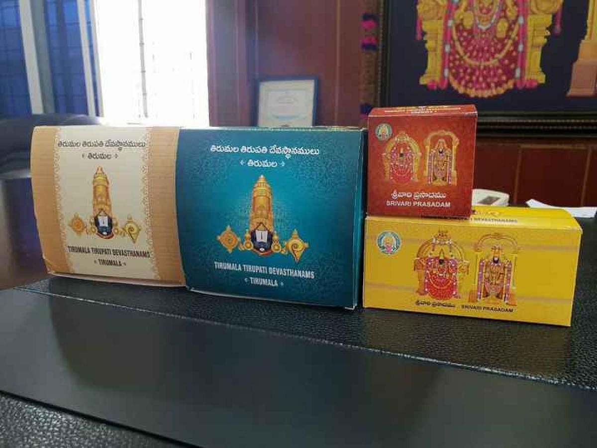Paper Boxes to pack Laddus readied for trial run in Tirumala.