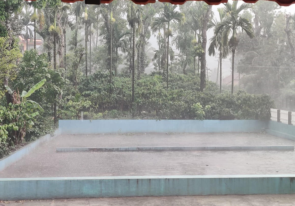 Rain lashed Kalasa on Tuesday.