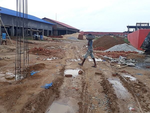 File photo of the construction work of  foreigner detention camp at Matia in western Assam's Goalpara district. (DH Photo)
