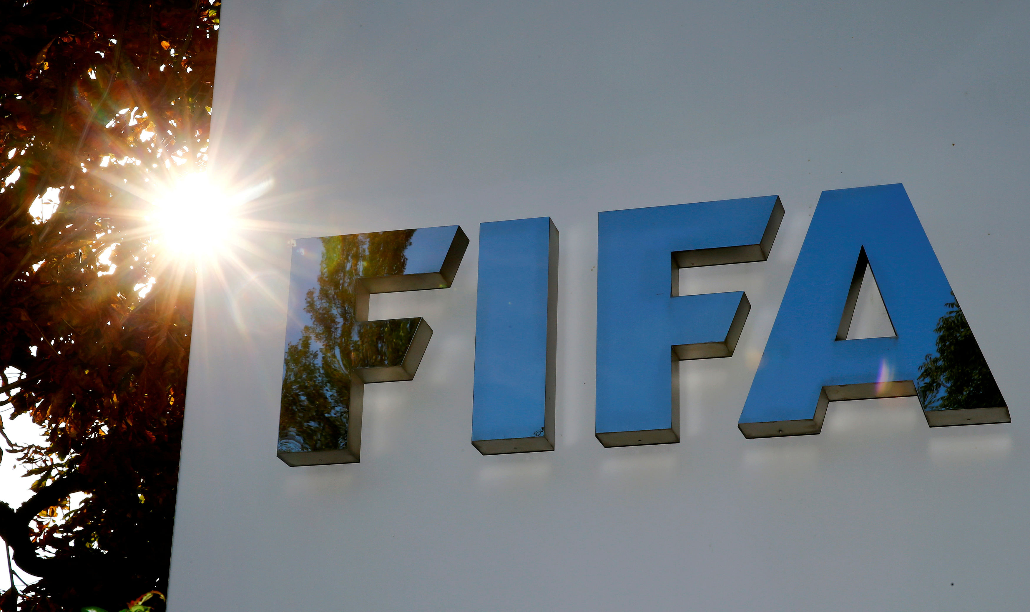 The logo of FIFA is seen in front of its headquarters in Zurich, Switzerland. (Reuters Photo)