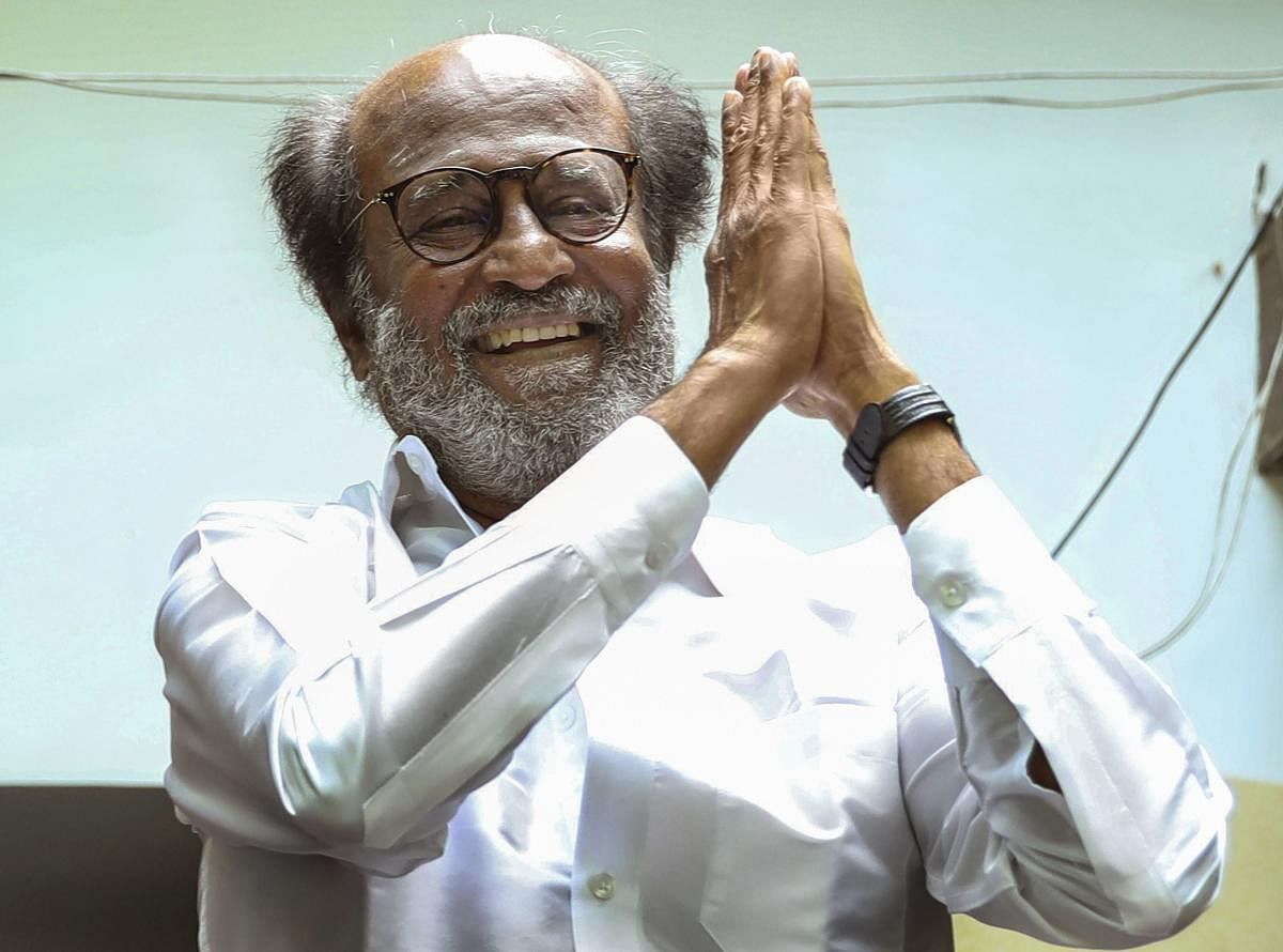  Actor-turned-politician Rajinikanth (PTI Photo)