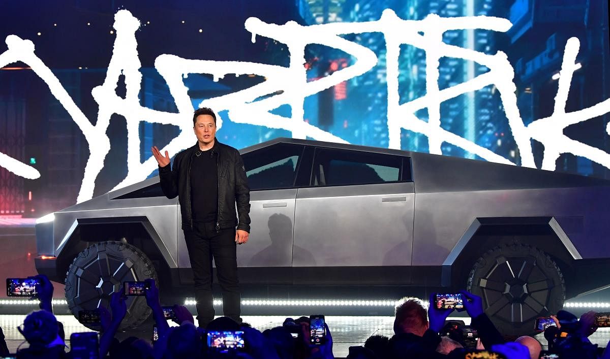 Musk has been promoting the Cybertruck on Twitter and cryptically tweeting out updates to the number of orders the company has received since the launch late Thursday. (Photo by AFP)