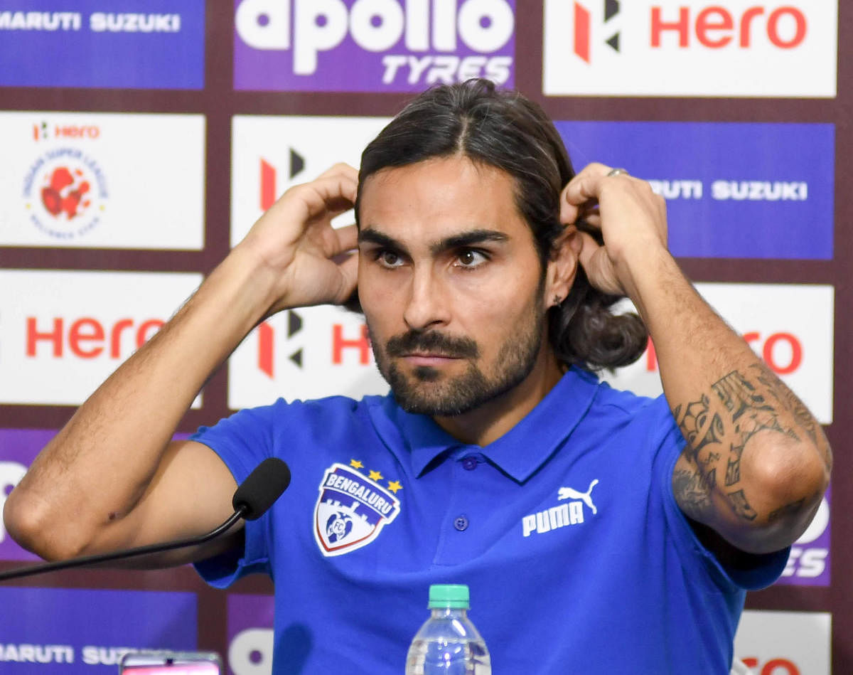 Bengaluru FC midfielder Dimas Delgado says he loves to have the ball with him all the time. DH File Photo
