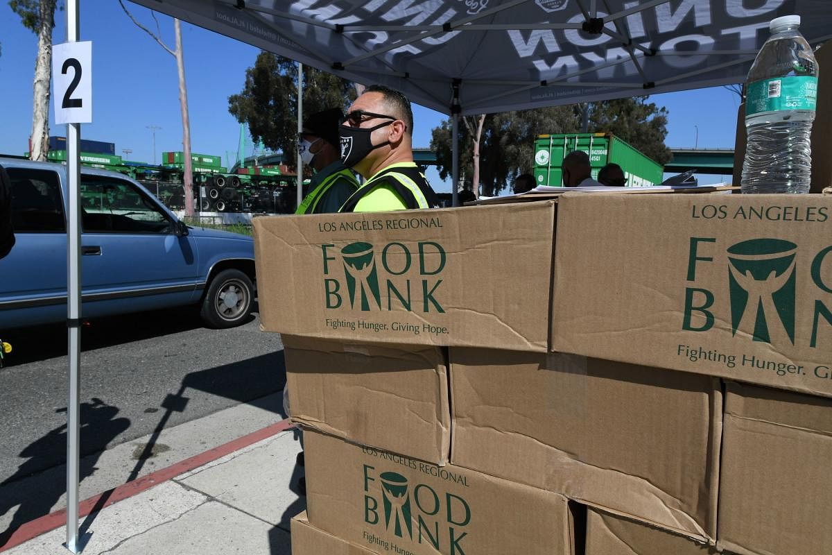 Regional Food Bank hosts a food distribution (AFP Photo)