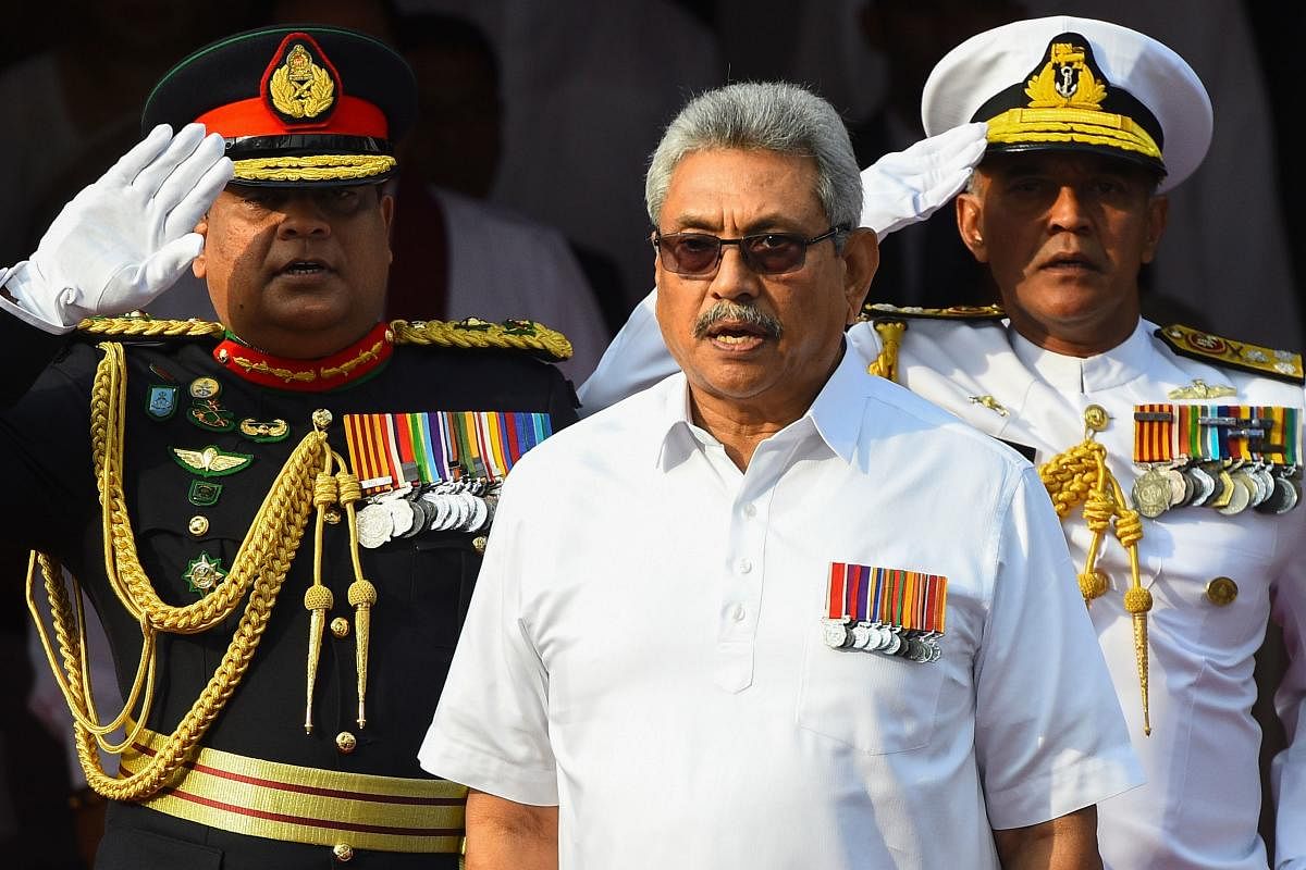 Sri Lanka's President Gotabaya Rajapaksa Rajapaksa sacked Parliament after the minimum term of four-and-a-half years necessary to dissolve it was completed on midnight Sunday.. Credit: AFP Photo