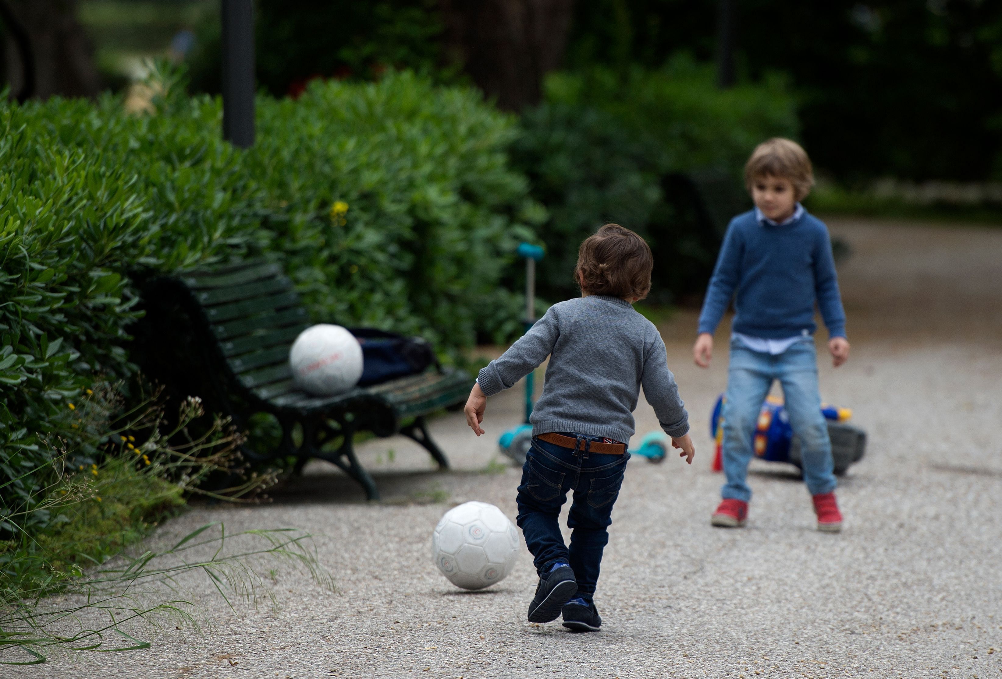 Children will be allowed one hour of supervised outdoor activity per day between 9 a.m. and 9 p.m., staying within one kilometre of their home. (Credit: AFP Photo)