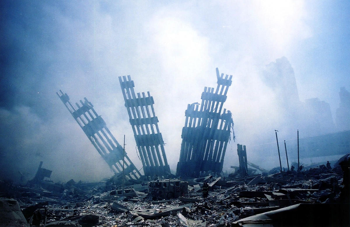In this file photo taken on September 11, 2001 The rubble of the World Trade Center smoulders following a terrorist attack on September 11, 2001 in New York. AFP/File