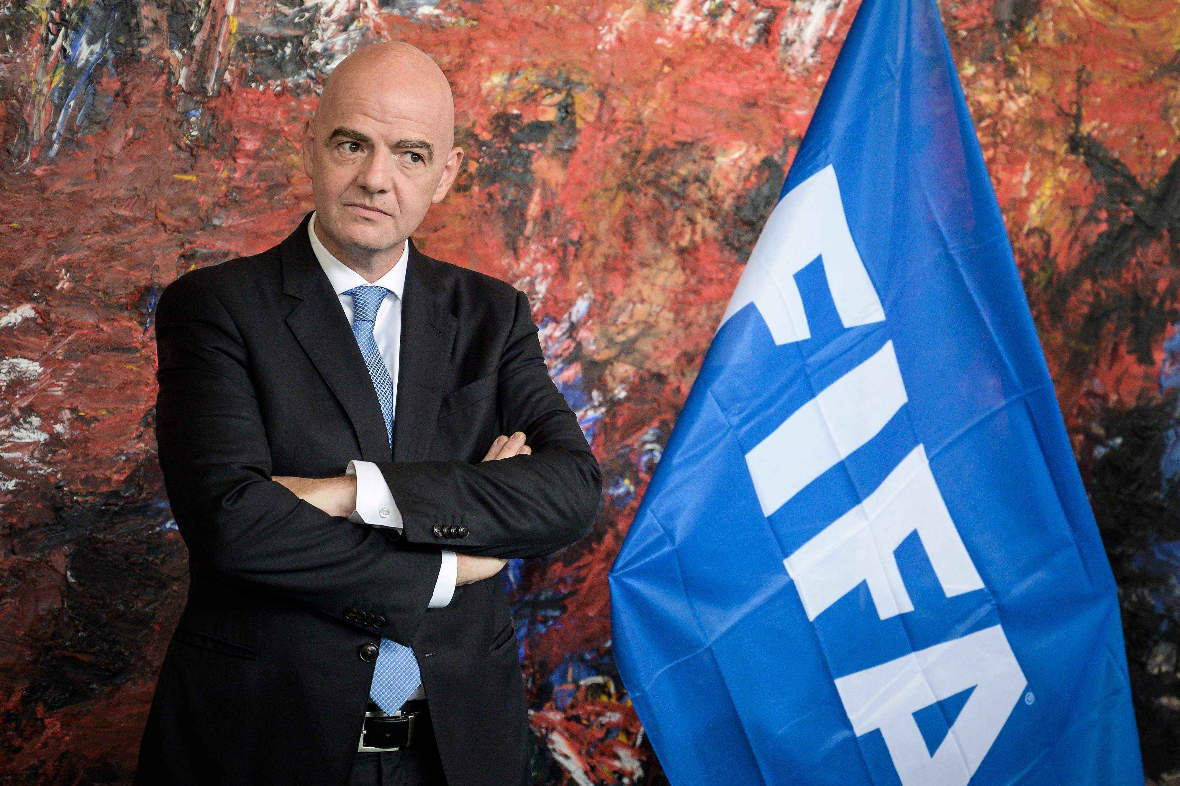 FIFA president Gianni Infantino is suspected to have met a Swiss prosecutor investigating corruption in football to drop an investigation, according to a report of Swiss regional daily newspaper La Tribune de Geneve. (AFP photo)