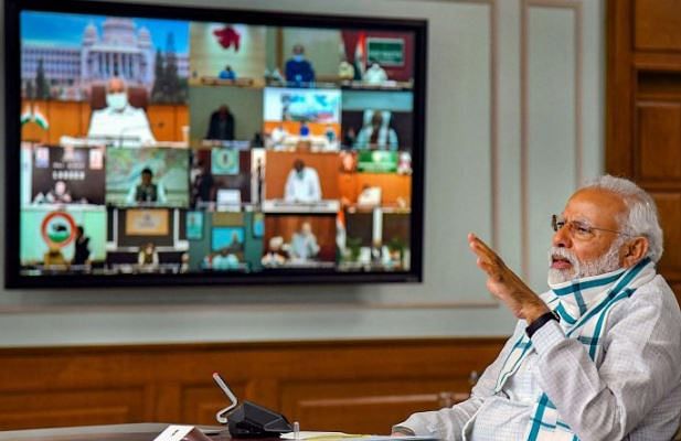 Representational Image-- Prime Minister Narendra Modi talking to CMs of Indian States via video conference (PTI Photo)
