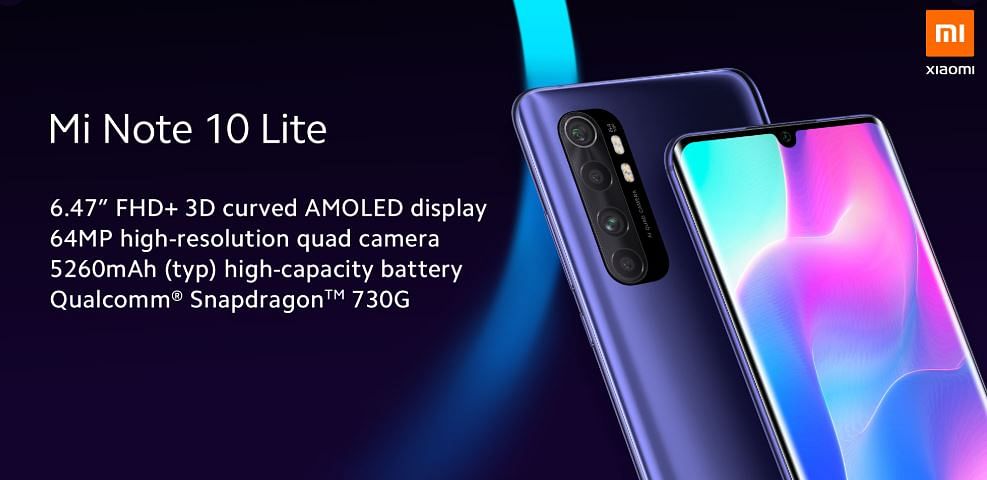  The new Mi Note 10 Lite (Picture credit: Xiaomi/Twitter)