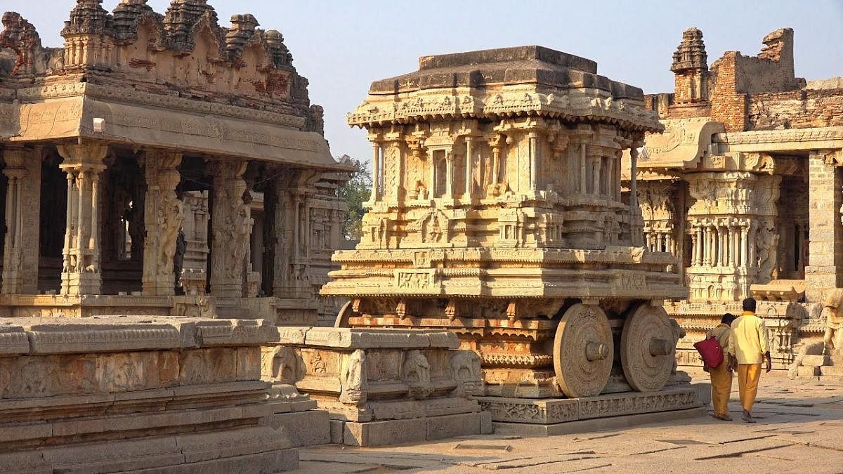 Stone Chariot, Hampi. Goa is planning to borrow conservation measures taken up in erstwhile Vijayanagar capital for upkeep of Old Goa Church complex, a Unesco heritage site. DH File Photo
