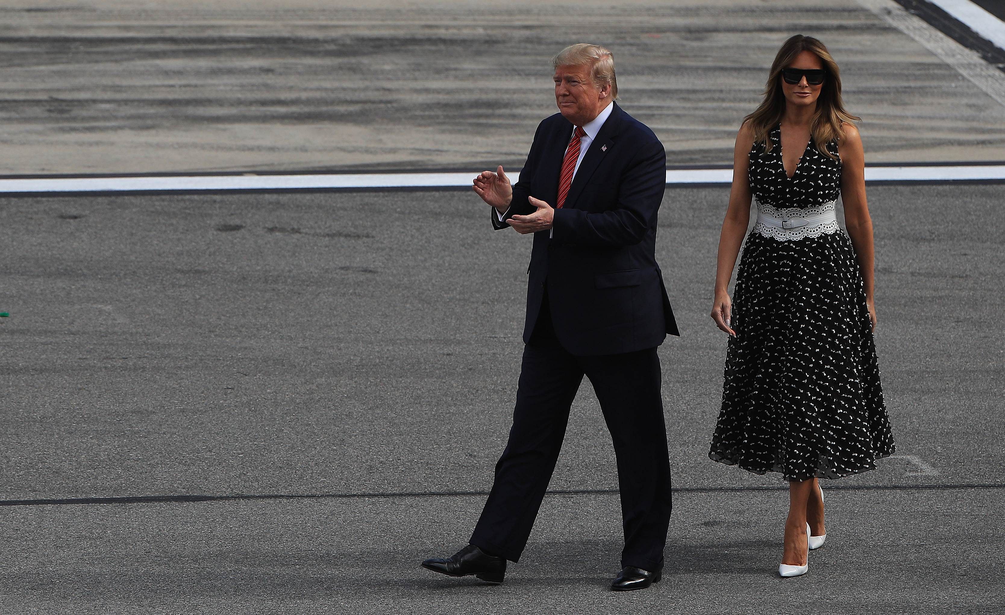 United States President Donald Trump and First Lady Melania Trump. (PTI Photo)