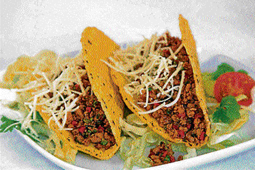 Delicious Tacos filled with minced meat. DH photo