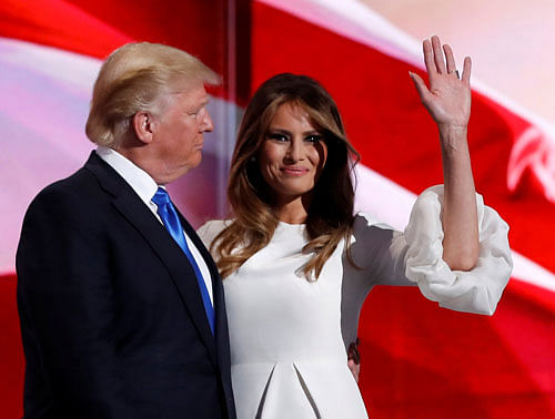 Melania, Trump's wife of 11 years and a former Slovenian model, said she hopes people will accept her husband's apology 'as I have, and focus on the important issues facing our nation and the world.' Reuters file photo