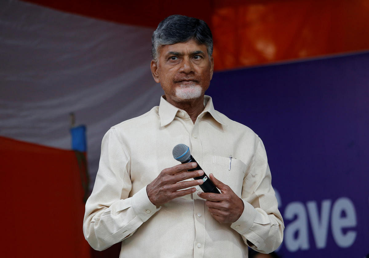  N Chandrababu Naidu, Chief Minister of India's southern state of Andhra Pradesh (Reuters Photo)