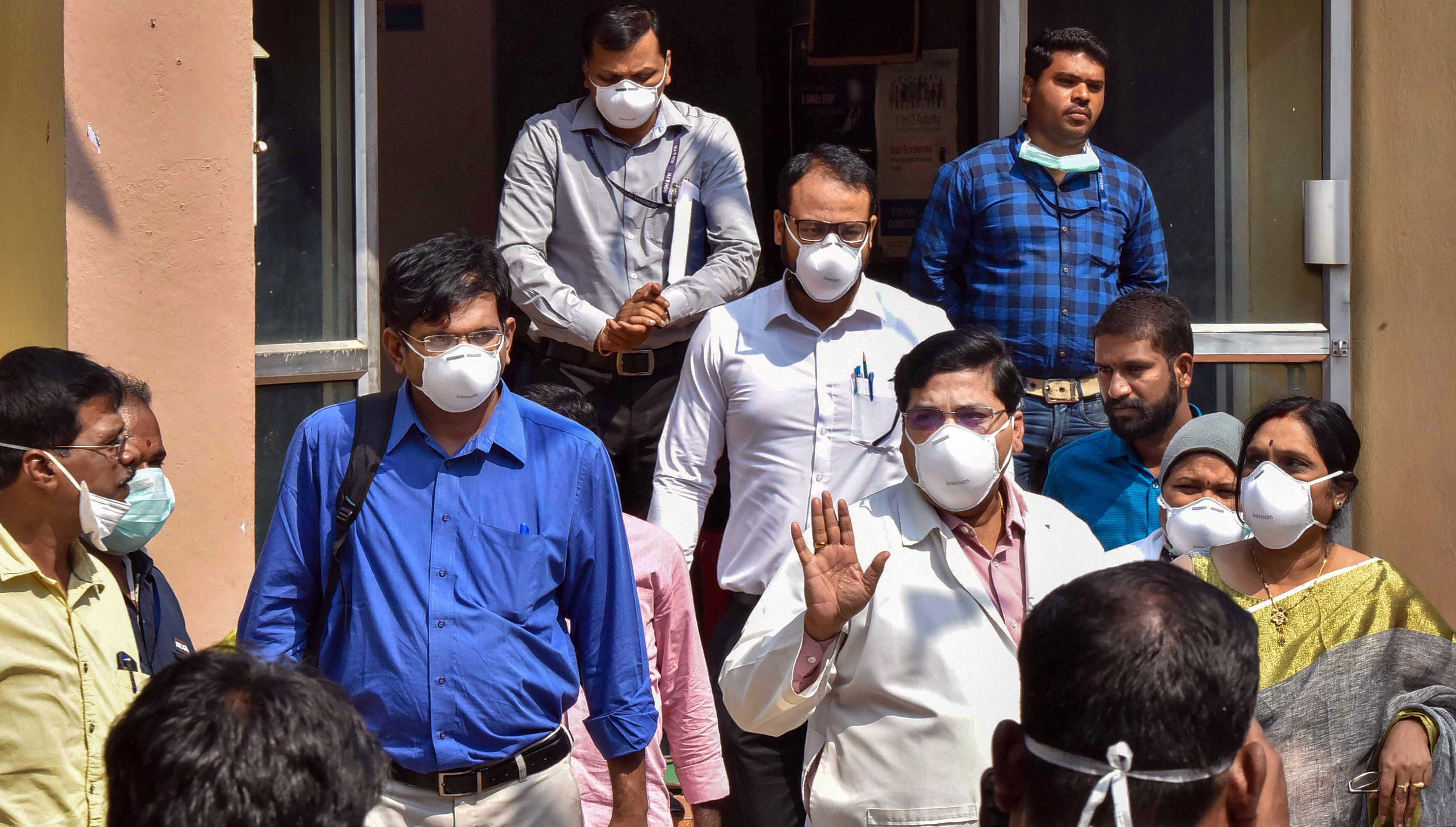 A central team visits hospitals to review the preparedness of the management for providing treatment to any suspected cases of the coronavirus (CoV), in Hyderabad. (PTI Photo)