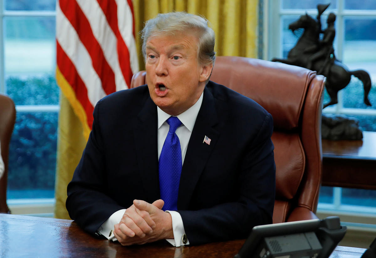 "Right now between Pakistan and India, there is a very, very bad situation. A very dangerous situation. We would like to see it (hostilities) stop. A lot of people were just killed. We want to see it just stop. We are very much involved in that (process)," Trump told reporters at the Oval Office. (Reuters Photo)