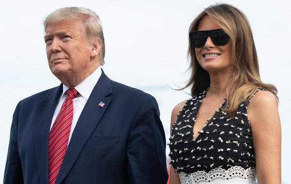 US President Donald Trump and First Lady Melania Trump. (AFP Photo)